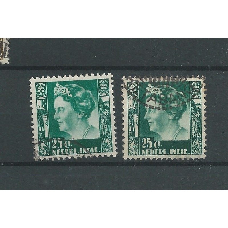 Ned. Indie 256 Wilhelmina 25ct VFU/gebr CV 60 € Ned. Indie 256 Wilhelmina 25ct VFU/gebr CV 60 €