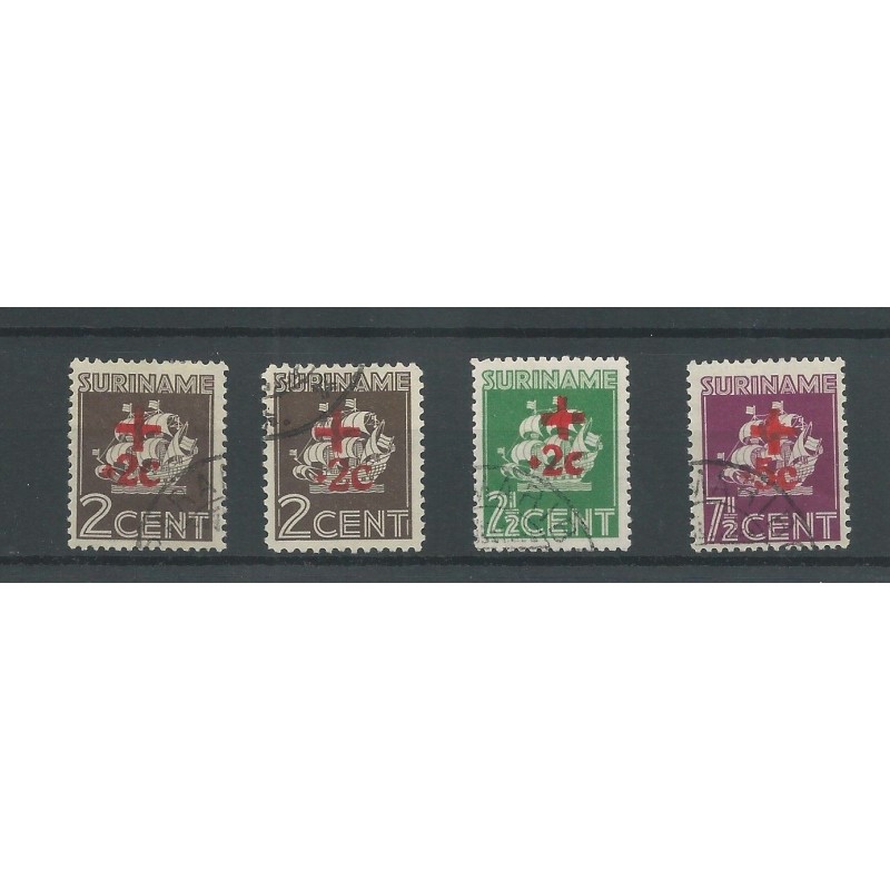 Suriname 202-205 Rode Kruis VFU/gebr CV 79 € Suriname 202-205 Rode Kruis VFU/gebr CV 79 €