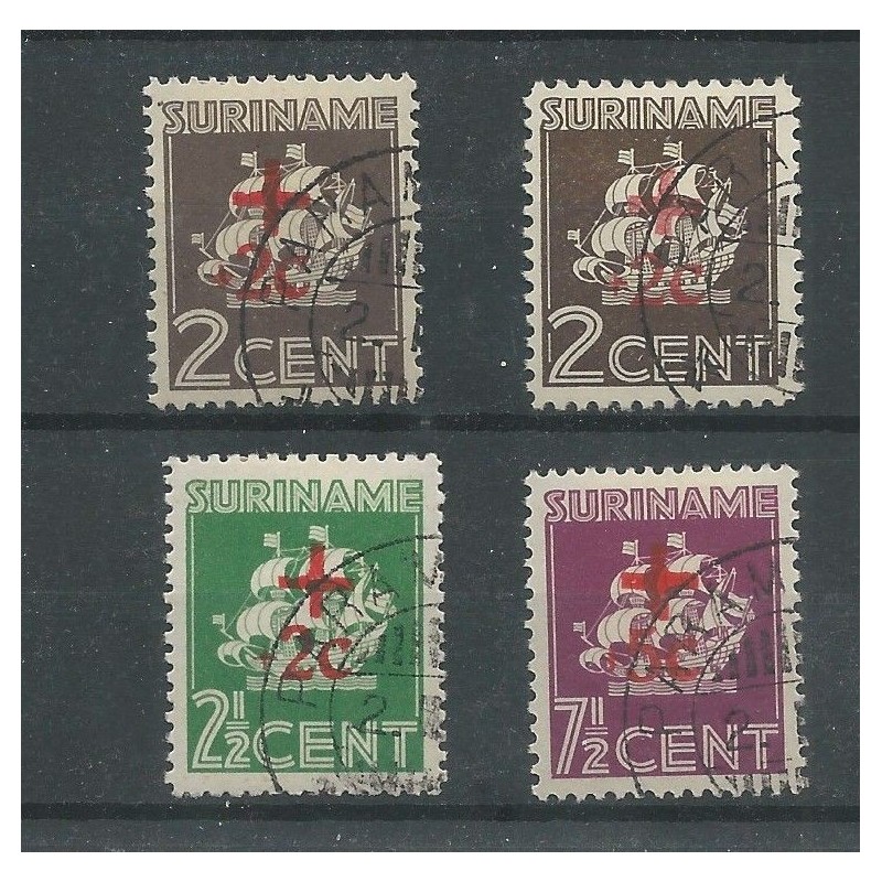 Suriname 202-205 Rode Kruis VFU/gebr CV 79 € Suriname 202-205 Rode Kruis VFU/gebr CV 79 €