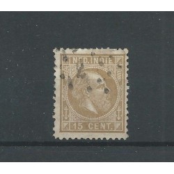Ned. Indie   11F met puntstempel 7  CV  10++ €