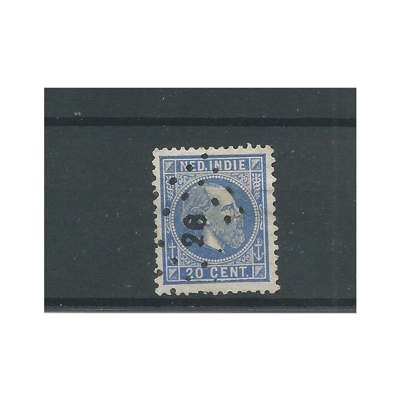 Ned. Indie 12F met puntstempel 26 CV 10++ € Ned. Indie 12F met puntstempel 26 CV 10++ €