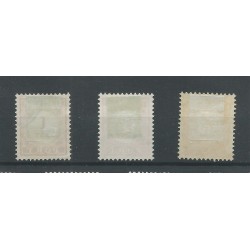 Ned. Indie P23, P25 en P34  port 1913   VFU/gebr  CV  95 €