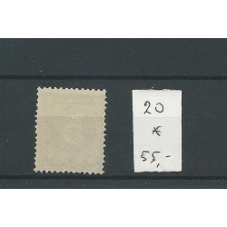 Suriname 20  Cijfer 5ct blauw  MH/ongebr   CV 55 €