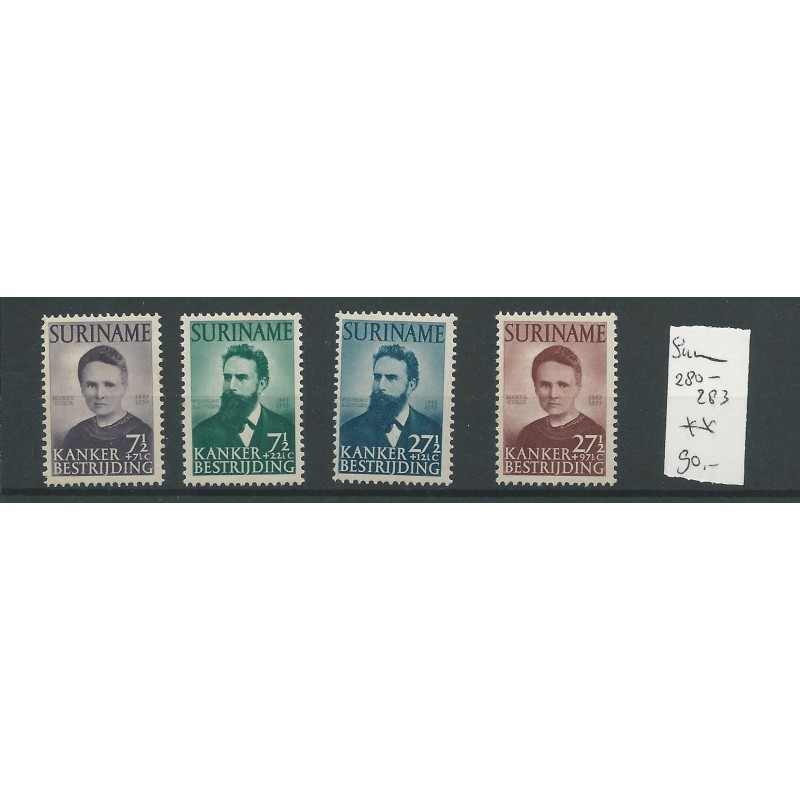Suriname 280-283 Röntgen MNH/postfris CV 90 € Suriname 280-283 Röntgen MNH/postfris CV 90 €