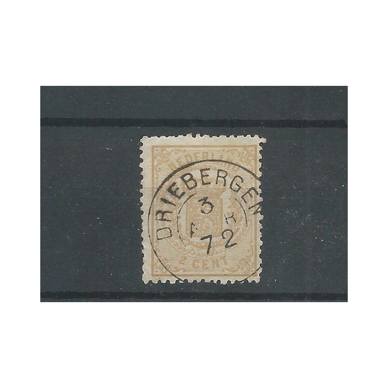 Nederland 17B met "DRIEBERGEN 1872" franco-takje VFU/gebr CV 120+ € Nederland 17B met "DRIEBERGEN 1872" franco-takje VFU/gebr CV 120+ €