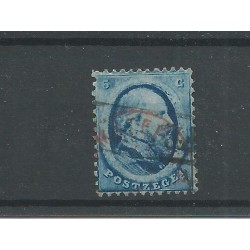 Nederland 4 met "AMSTERDAM "rondstempel in rood  CV 50+ €
