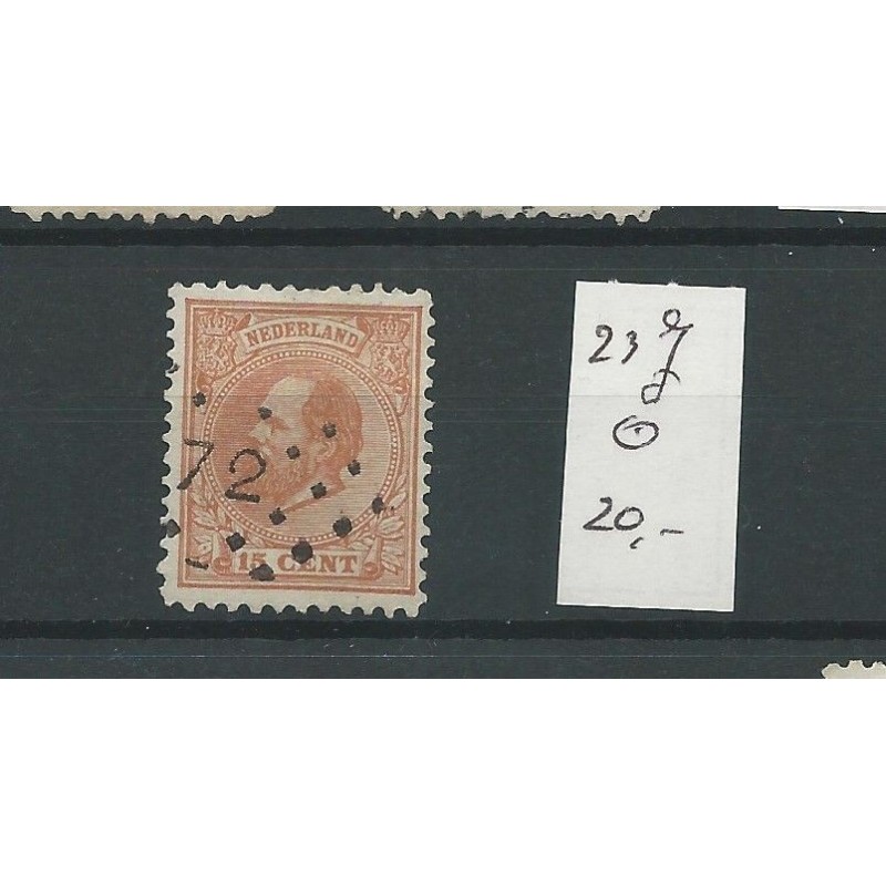 Nederland 23J Willem III 1872 VFU/gebr CV 20 € Nederland 23J Willem III 1872 VFU/gebr CV 20 €