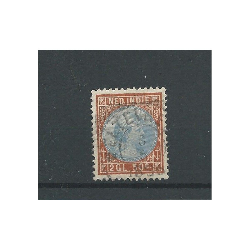 Ned. Indie 30 Wilhelmina 2,5 Gld VFU/gebr CV 55 € Ned. Indie 30 Wilhelmina 2,5 Gld VFU/gebr CV 55 €