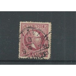 Ned. Indie 15A  "BATAVIA halfrond  VFU/gebr  CV 75+ €