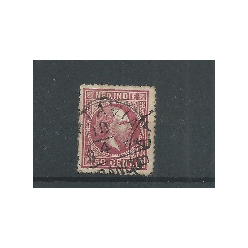 Ned. Indie 15A "BATAVIA halfrond VFU/gebr CV 75+ € Ned. Indie 15A "BATAVIA halfrond VFU/gebr CV 75+ €