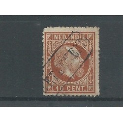 Ned. Indie 9A met AANGETEEKEND stempel  VFU/gebr  CV ??? € verstevigd