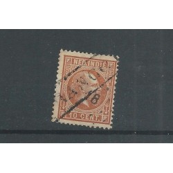 Ned. Indie 9 met FRANCO KASTJE groot en puntstempel VFU/gebr  CV ?? €