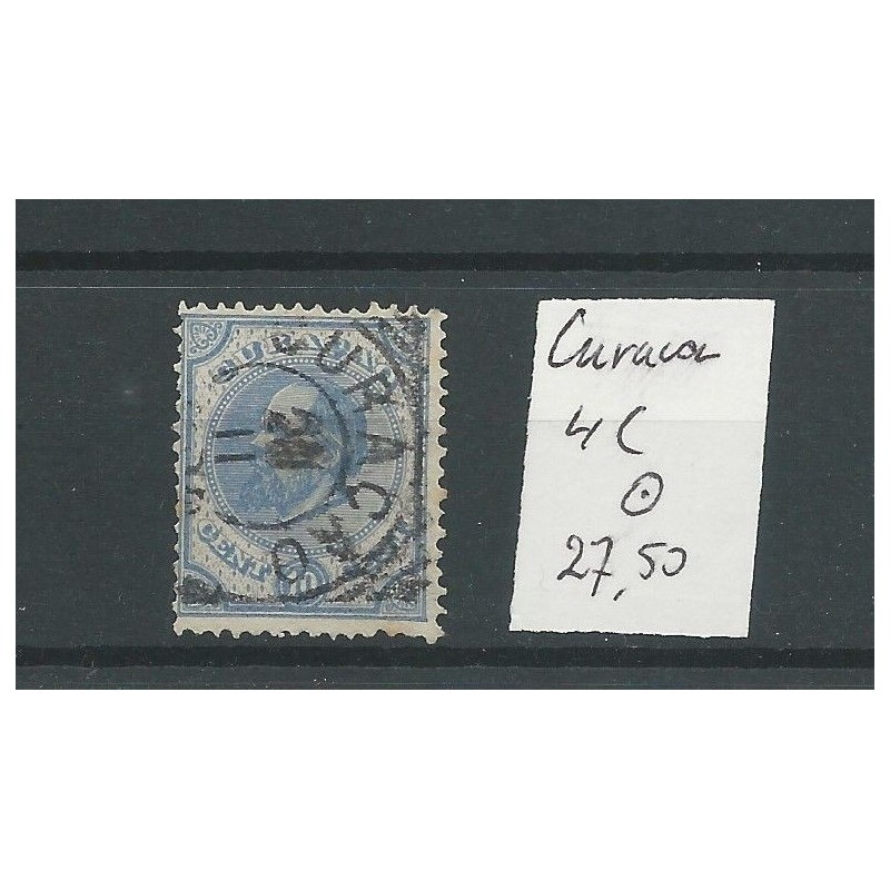 Curacao 4C 13,5x13,25 gr.gt. Willem III 10ct VFU/gebr CV 27,5 € Curacao 4C 13,5x13,25 gr.gt. Willem III 10ct VFU/gebr CV 27,5 €