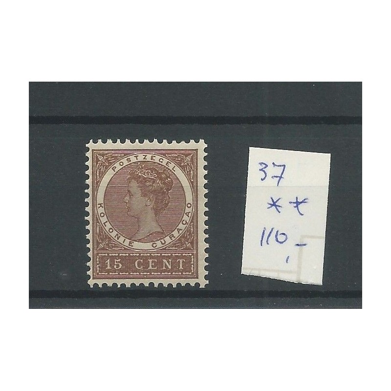 Curacao 37 Wilhelmina 15ct MNH/postfris CV 110 € Curacao 37 Wilhelmina 15ct MNH/postfris CV 110 €