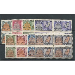 Curacao  LP53-68  in  Blokken van 4 MNH/postfris  CV 140+ €