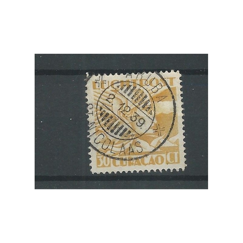 Curacao LP8 met luxe Aruba stempel VFU/gebr CV 1++ € Curacao LP8 met luxe Aruba stempel VFU/gebr CV 1++ €