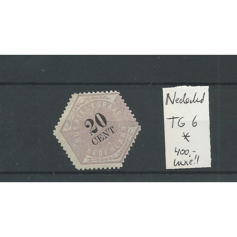 Nederland TG6 Telegram 20ct LUXE MH/ongebr CV 400 € Nederland TG6 Telegram 20ct LUXE MH/ongebr CV 400 €