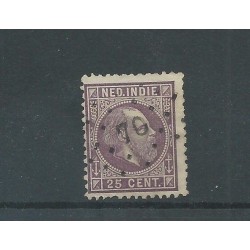 Ned. Indie 13 Willem III met puntstempel 70  VFU/gebr  CV 10+ €