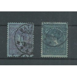 Ned. Indie 60B-61B  Wilhelmina VFU/gebr  CV 60 €