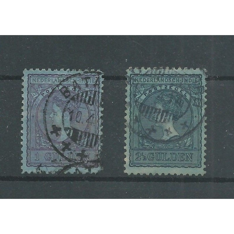 Ned. Indie 60B-61B Wilhelmina VFU/gebr CV 60 € Ned. Indie 60B-61B Wilhelmina VFU/gebr CV 60 €