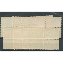 Curacao  LP53-68  in  Blokken van 4 MNH/postfris  CV 140+ €