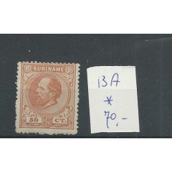 Suriname 13A Willem III  Mh/ongebr  CV 75 €