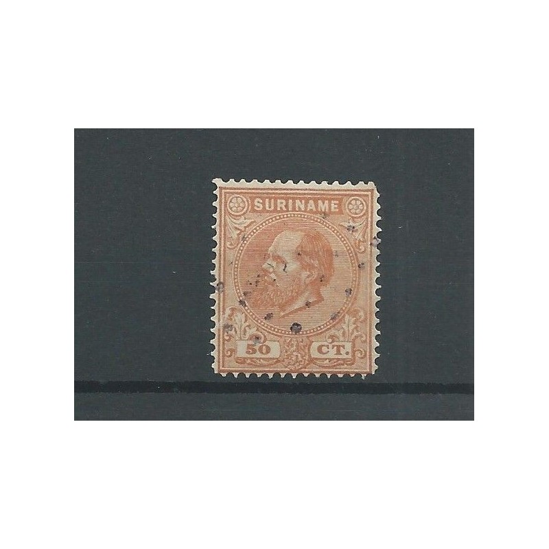 Suriname 13B Willem III VFU/gebr CV 25 € Suriname 13B Willem III VFU/gebr CV 25 €