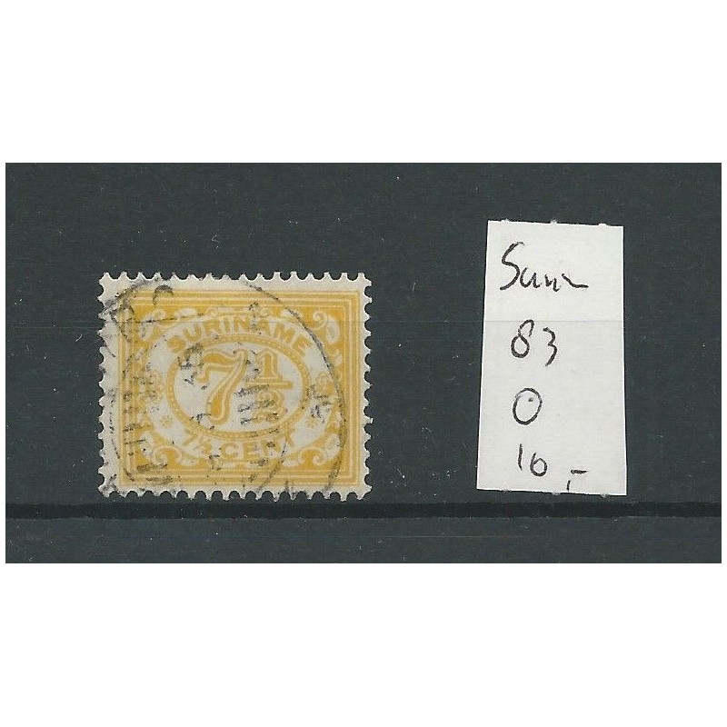 Suriname 83 cijfer 10ct geel VFU/gebr CV 10 € Suriname 83 cijfer 10ct geel VFU/gebr CV 10 €
