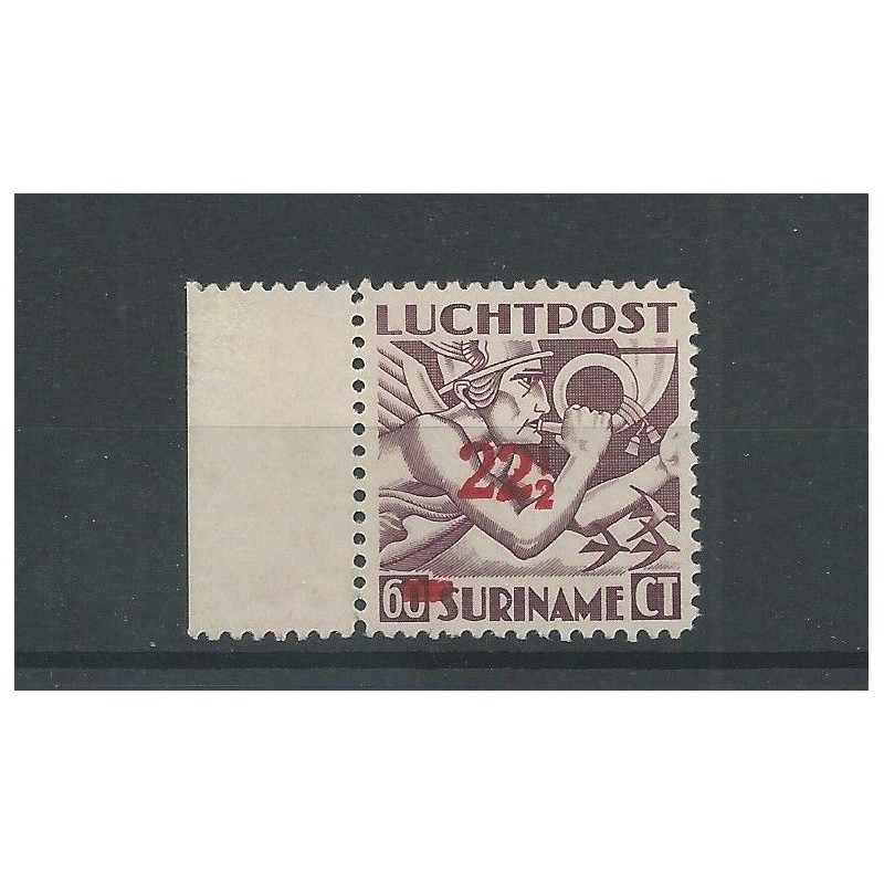 Suriname  LP24f kopstaande 1 MNH/postfris  CV 50 €