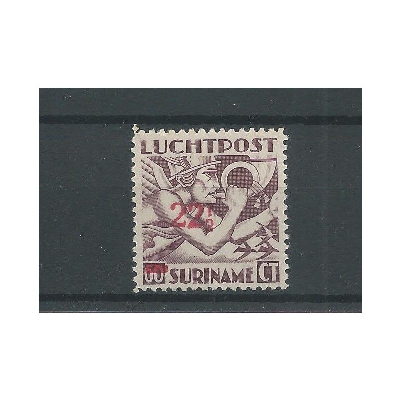 Suriname LP24f kopstaande 1 MNH/postfris CV 50 € Suriname LP24f kopstaande 1 MNH/postfris CV 50 €