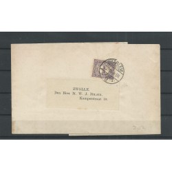 Nederland 50 op Krantenbandje met 2 Martin stempels 1906  CV 50+ €