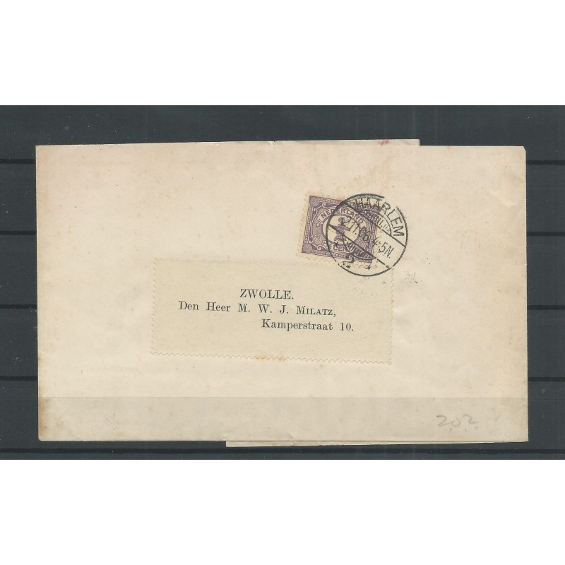 Nederland 50 op Krantenbandje met 2 Martin stempels 1906 CV 50+ € Nederland 50 op Krantenbandje met 2 Martin stempels 1906 CV 50+ €