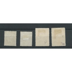 Ned. Indië  90, 93, 97, 98  BUITEN-BEZIT opdruk LUXE VFU/gebr  CV 100 €