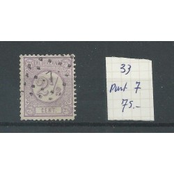 Nederland 33 met puntstempel 7   VFU/gebr  CV 75 €