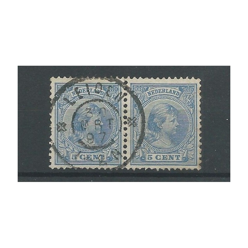 Nederland 35 paartje "LEIDEN 1897" VFU/gebr CV 5+ € Nederland 35 paartje "LEIDEN 1897" VFU/gebr CV 5+ €