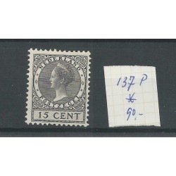 Nederland 137P "stip op borst" MH/ongebr  CV 90  €