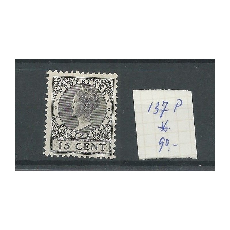 Nederland 137P "stip op borst" MH/ongebr CV 90 € Nederland 137P "stip op borst" MH/ongebr CV 90 €