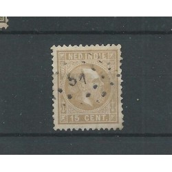 Ned. Indië  11F met puntstempel 51  VFU/gebr  CV 5+ €