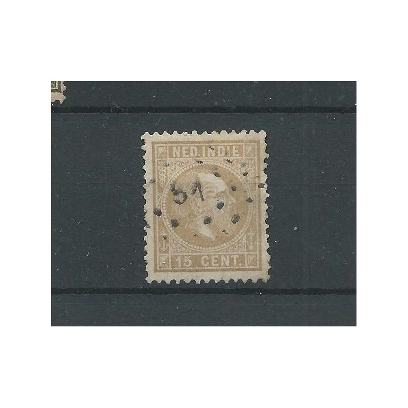 Ned. Indië 11F met puntstempel 51 VFU/gebr CV 5+ € Ned. Indië 11F met puntstempel 51 VFU/gebr CV 5+ €