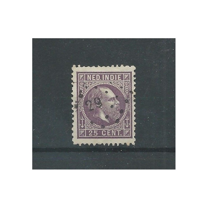 Ned. Indië 13F met puntstempel 29 VFU/gebr CV 5+ € Ned. Indië 13F met puntstempel 29 VFU/gebr CV 5+ €