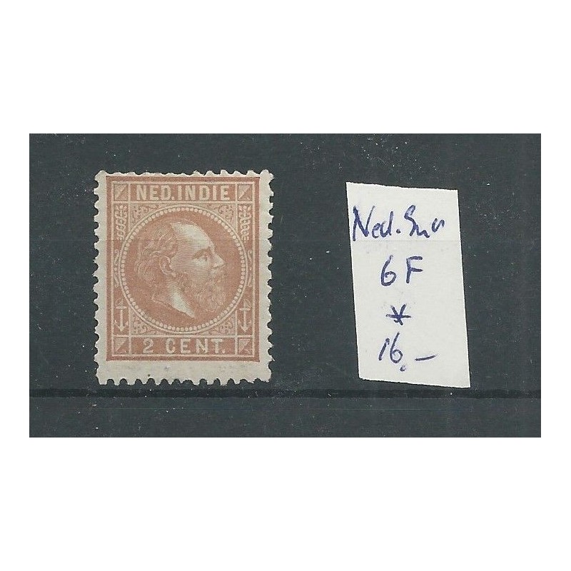 Ned. Indië 6F Willem III MH/ongebr CV 16 € Ned. Indië 6F Willem III MH/ongebr CV 16 €