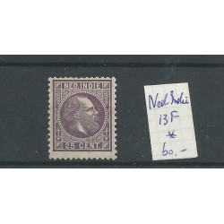 Ned. Indië  13F Willem III  MH/ongebr   CV 60 €