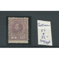Suriname  5C Willem III  MH/ongebr  CV 25+ € Pracht exemplaar!!