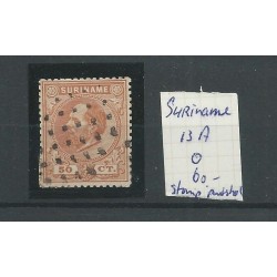 Suriname  13A  "STOMP PUNTSTEMPEL" MH/ongebr  CV 60++ € Pracht exemplaar!!