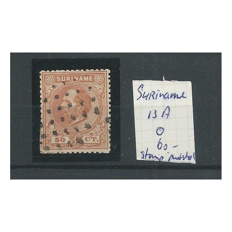 Suriname 13A "STOMP PUNTSTEMPEL" MH/ongebr CV 60++ € Pracht exemplaar!! Suriname 13A "STOMP PUNTSTEMPEL" MH/ongebr CV 60++ € Pracht exemplaar!!