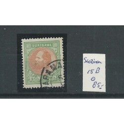 Suriname  15B Willem III  VFU/gebr  CV 85 € Pracht exemplaar!!