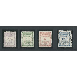 Suriname  65-68 hulpuitgiftwe VFU/gebr CV 25 € Pracht exemplaar!!