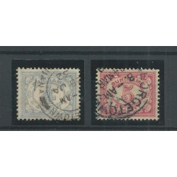 Suriname  76-77 met BUITENLANDS stempel VFU/gebr CV ?? € Pracht exemplaar!!