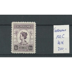 Suriname  102C Wilhelmina MNH/postfris  CV 200 € Pracht exemplaar!!