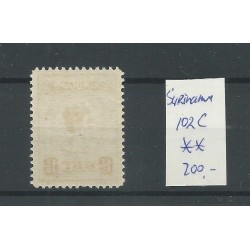 Suriname  102C Wilhelmina MNH/postfris  CV 200 € Pracht exemplaar!!